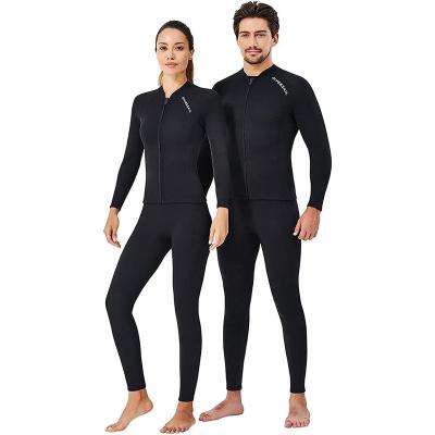 China Adult Wetsuit Men 2MM Neoprene Wetsuit Top Jacket Long Sleeve Suit Snorkeling Swimming Surfing Diving Vest Top Scuba for sale