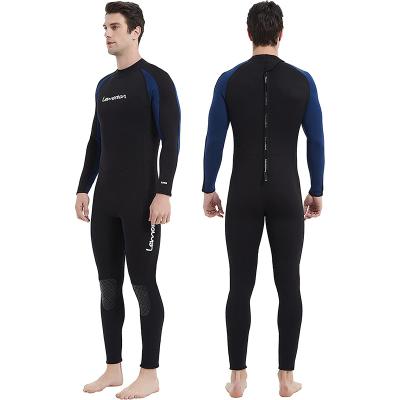 China Adult Mens Wetsuits Wetsuit Neoprene 3/2mm & 5/4mm Diving Suit For Men Black+Blue Long Sleeve for sale