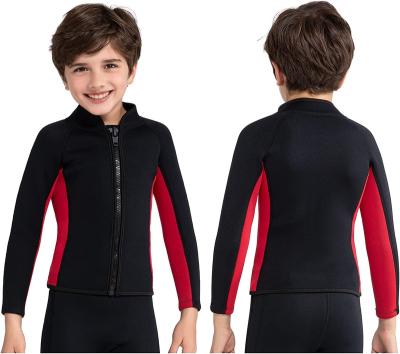 China Kid Kids 2.5mm Wetsuit Long Sleeve Thermal Swimsuit One Piece UV Protection for sale