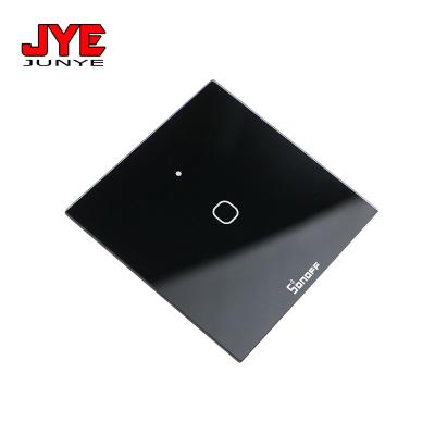 China Switch Panel Accessories Fashion Luxury Smart Home Switch Blank Glass Panel With Black Screen Surface for sale