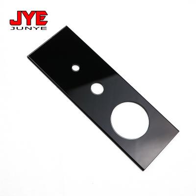 China Workshop round hole glass cover silk screen printing touch glass panel for smart lock for sale