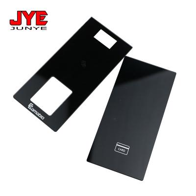 China Supermarket Scratch Resistant Silk Screen Tempered Glass Panel For Smart Lock Accessories for sale