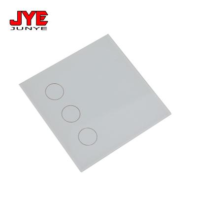 China Switch Panel Accessories USA Standard 1/2/3 Strip Silk Screen Push Button Touch Translucent Concealing Glass Panel For Lamp Switch for sale