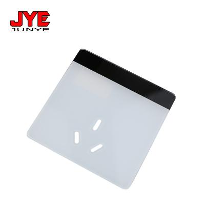 China Switch Panel Accessories Smart Glass Panel Customized Wall Outlet Electroplating Mirror Polished Glass for sale