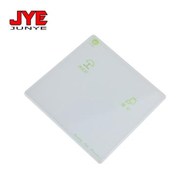 China Switch Panel Accessories Customized Silk Screen Texted Green Smart Touch Glass Panel For Wall Lamp for sale