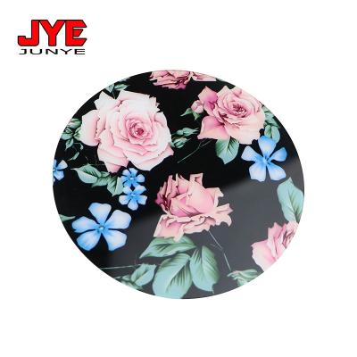 China School Chinese Style Peony Flower Screen Printing Glass Panel For Wireless Charger for sale