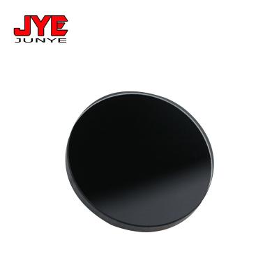 China Durable black coating polished edge rounded instrument glass for camera and scientific research instruments for sale