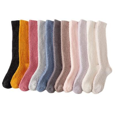 China Solid Color Fuzzy Fluffy Socks Women Soft Floor Warm Wholesale QUICK DRY Winter PH-709 for sale