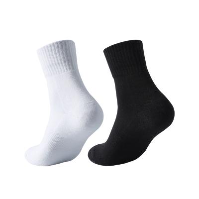 China Factory Custom Made Breathable High Quality Socks PH-304 Cotton White Socks With Logo for sale