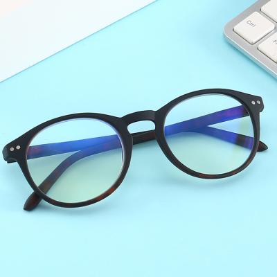 China Retro Slim Quality Women Men Round Anti Gaming PC Blue Light Reading Glasses for sale