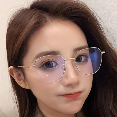 China For Custom Logo Women Anti Blue Light Metal Frames Optical Glasses Glasses Big Reading Glasses for sale