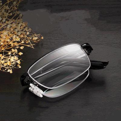 China 2021 Wholesale Retractable Collapsible Anti Readers Blue Lightweight Reading Glasses Foldable Compact for sale