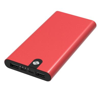 China Wholesale 2 Port USB Aluminum Alloy 10000mAh Power Bank With 2 Usb Ports With 4 LED Indicator Lights Type C Smart Phone Power Bank For for sale