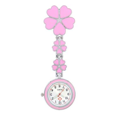 China Sakura Nurse Watch Clip Buckle Female High-quality Nurse Chest Watch Luminous Pocket Clock Brooch Nurse Fob Watch Hospit for sale