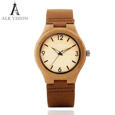 China Bamboo Wood Watch Women watches ladies clock leather watchband Wristwatch Luxury Brand relogio femininos 2020 Quartz Wat for sale