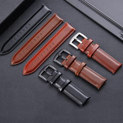 China Quick Disassembly Strap Leather Wristband Watch Accessories Pin Buckle Strap Belt Smart Watch for sale