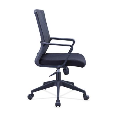 China Adjustable Swivel Office Visitor Chair Black Mesh Swivel Office Chair Computer Office Chair (Height) for sale