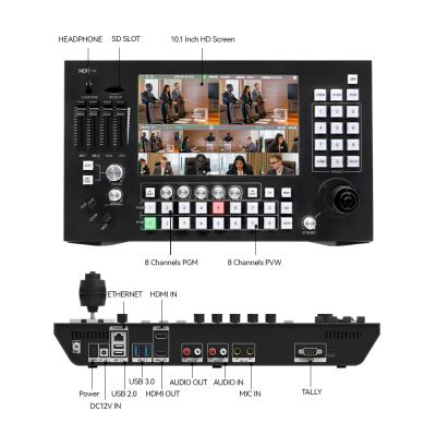 China Live Streaming/Broadcasting USB TV Mixer Changer Streaming Live Recorder Controller Stream Controller vmix IDS Changer Visual Master Show for sale