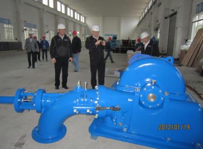 China Acero inoxidable 750r/minuto de la turbina de Turgo del proyecto de la hidroelectricidad descarga del ³ /S de 0,24 M en venta