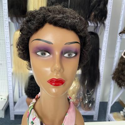 China Wholesale Jerry Curl Short Bob Lace Front Wigs Natural Black Short Brazilian Remy Hair Wigs For Women for sale