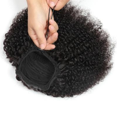 China Body Wave/Wholesale Straight 100% Brazilian Kinky Curly Ponytail/Curly Drawstring Hair for sale