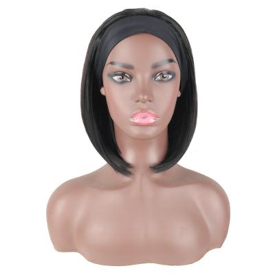 China Hot Selling Synthetic Short Straight Hairband Wigs Synthetic Wigs For Black Woman for sale