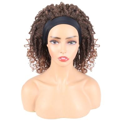 China Curly Headband Wig Vendor 12a Wholesale Famous Synthetic Kinky Curly Natural Curly Headband Wig Synthetic Afro Wig Headband Hair Wholesale for sale