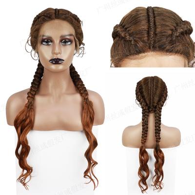 China Synthetic Hair Braided Lace Wigs Braided Synthetic Hair Wigs Braided Lace Front Wigs Sellers Synthetic Hair Braided Wig for sale