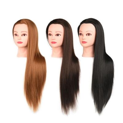 China Cosmetology Mannequin Heads Wholesale Training Hair Salon Beauty Hair Mock Doll Synthetic Training Mannequin Head for sale