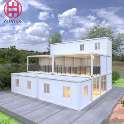 China Zontop 2 Story Modular Flat Pack Home Classroom Hospital Reception Hotel  Container House Prefab House for sale