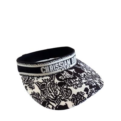 China Custom Wholesale Plain Adjustable Plain Unisex Sports Picture Fashion Cloth Sun Visor Hat For Adults for sale