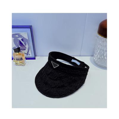 China Korean Knitted Knitted Outdoor Sports Checked Sunshade Hat Women Summer Hot Sale Baseball Cap Empty Sun Visor Sun Top Black Hat for sale