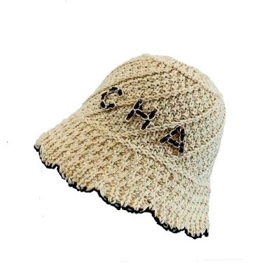 China Wholesale Customized Outdoor Loose Straw Hat Logo Adults Sun Hat Fashion Casual Unisex Picture Style for sale