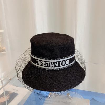 China Spring and Summer Fashion Wide Brim European Style Factory Wholesale Custom Design Logo Summer Black Bucket Hat With Mesh for sale