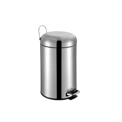 China Fasion Abb03 Sustainable Design Modern Round Shape Stainless Steel Trash Pedal Bin And Waste Bin Trash Can for sale