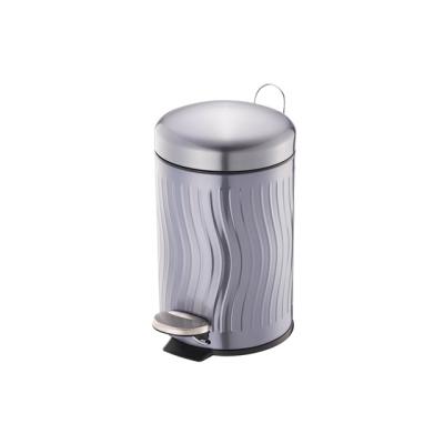 China Modern Design Sustainable Lid Dust Bin Stainless Steel And Round Stainless Steel Piece Recycle Bin for sale