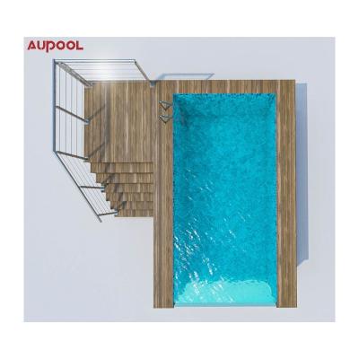 China Acrylic Sheet Aupool Frame Swimming Pool with Jade Inlaid Marble Surface Material for sale