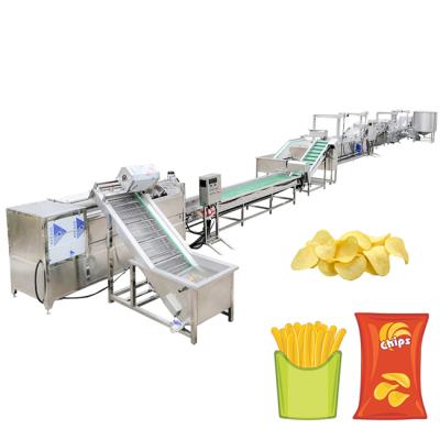 中国 Automatic Industrial Frozen French Fries Production Line Cassava Fresh Finger Potato Chips Making Machine Price 販売のため