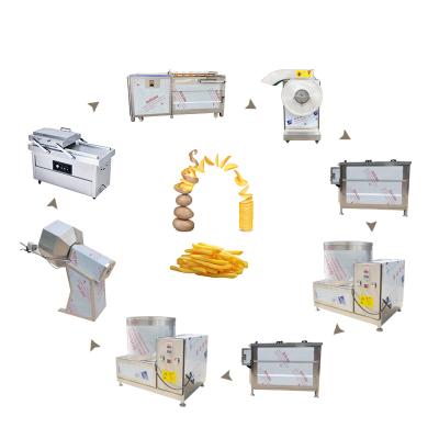 中国 Semi Automatic Small Scale Frozen Potato Flakes Chips Processing Plant Making Machines French Fries Production Line For Sale 販売のため