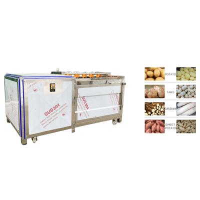 中国 Efficient washing and peeling potato machine vegetable roller washing machine potato washer peeler 販売のため