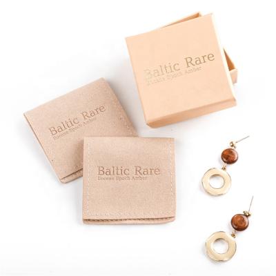 China 2021 New Recyclable Luxury Microfiber Envelope Jewelry Packaging Pouch With Lid Box for sale