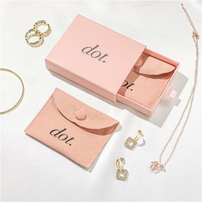 China Gift & Nice craft design paper jewelry box pink personalized custom logo for necklace bracelet ring for sale