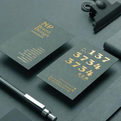 China New Handmade High Quality Gold Foil Letterpress Printing Paper Business Cards Printing for sale