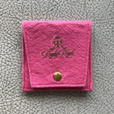 China Recyclable High End Felt Jewelry Pouches With Logo , Factory Directly for sale