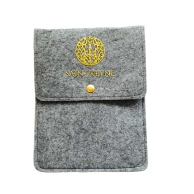 China Recyclable Gray Factory Direct Light Gray Felt Pouch Jewelry for sale