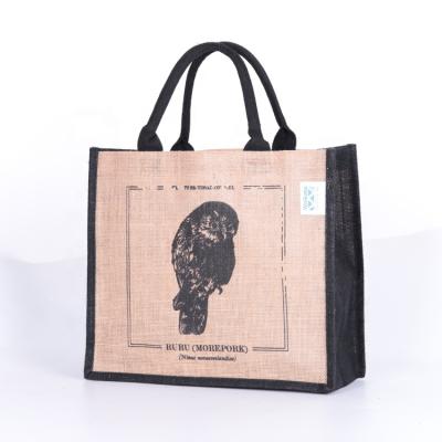 China Luxurious And High Quality Water Insulation Handled Jute Bags Laminate Shopping Bags for sale