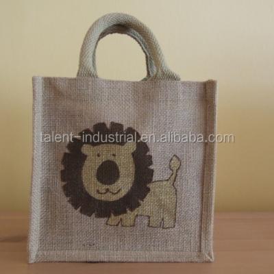 China Customized Wholesale Shopping Handled Logo Jute Sack Manufacturers Tote Bags for sale