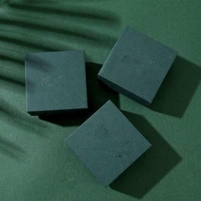 China Handmade dark green box for jewelry with pendent interior for sale