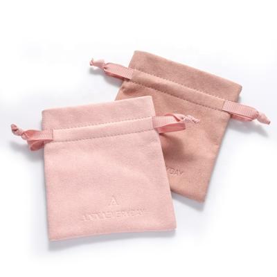 China Recyclable Custom Jewelry Bags WITH Gold Hot Stamping Logo for sale