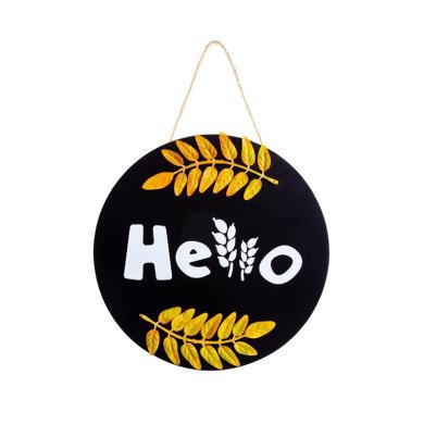 China Hot Sale Europe, Indoor and Outdoor Wooden Home Decoration, Circular Hanging Sign, Spring Leaf, Welcome to Door Plate for sale